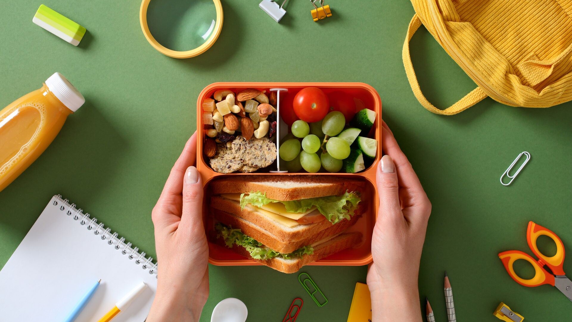 merenda salutare per un bambino che va a scuola