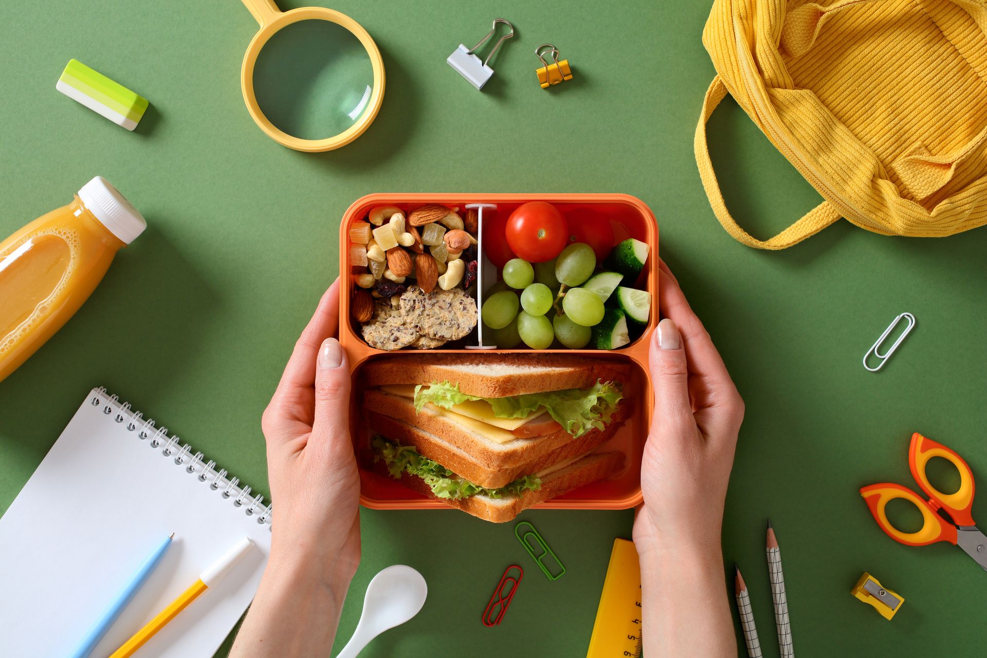 merenda salutare per un bambino che va a scuola